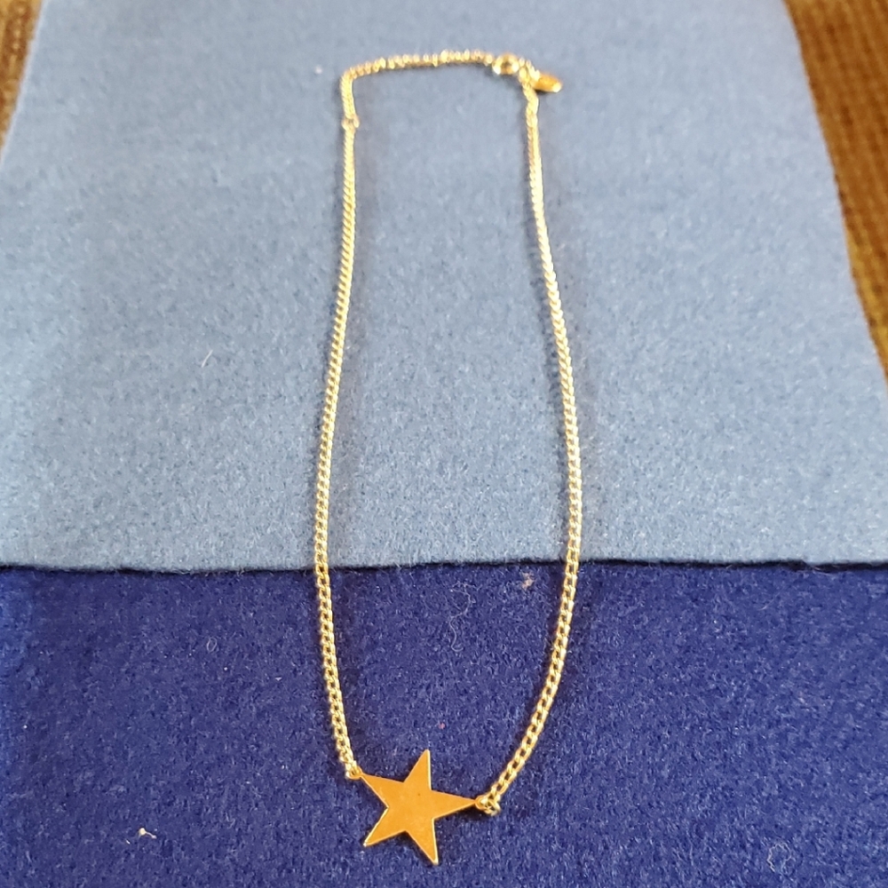 Goldtone Star Pendant Necklace